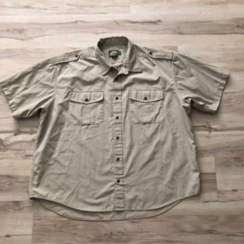 Cabela's Khaki Casual Button-Down Shirt